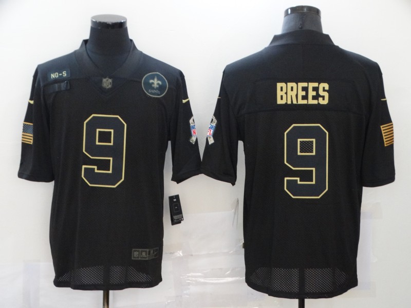 Nike Saints 9 Brees 2020 Salute to Service Limited Jersey