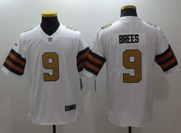 Nike Saints 9 Dree Brees White Color Rush Limited Jersey