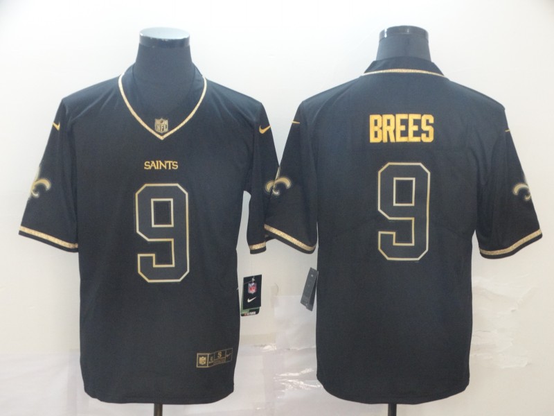 Nike Saints 9 Dree Brees Black Gold Throwback Vapor Untouchable Limited Jersey