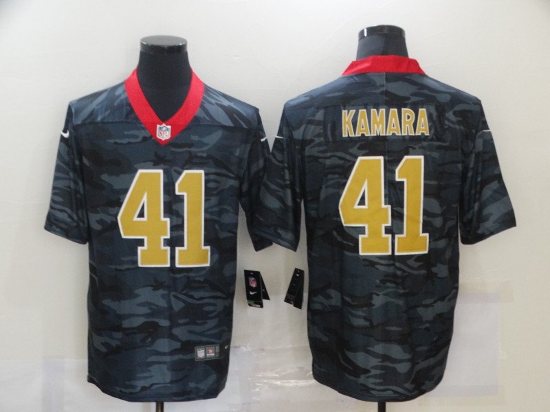 Nike Saints 41 Alvin Kamara Black Camo Limited Jersey