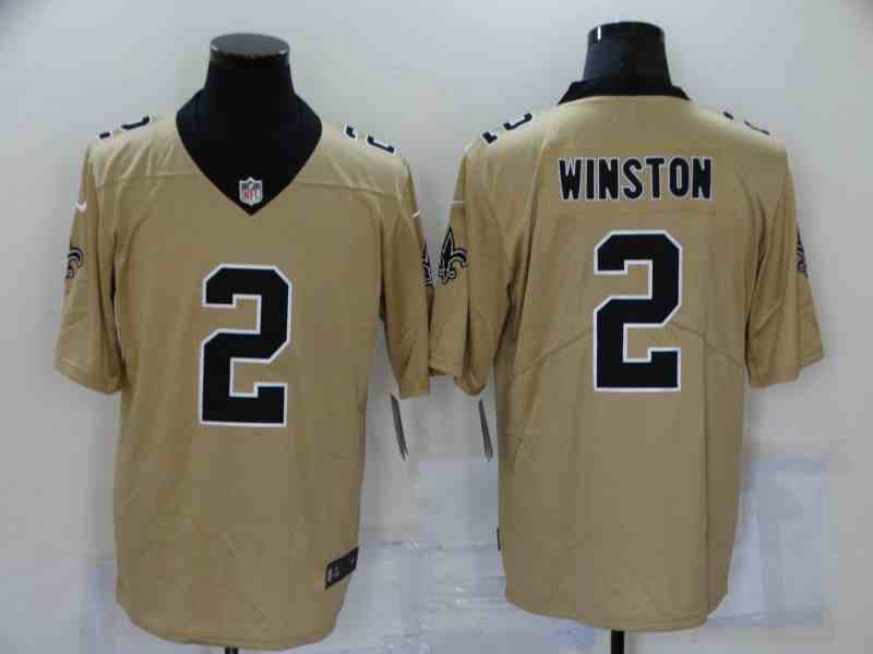 New Orleans Saints 2 Jameis Winston Gold Inverted Limited Jersey