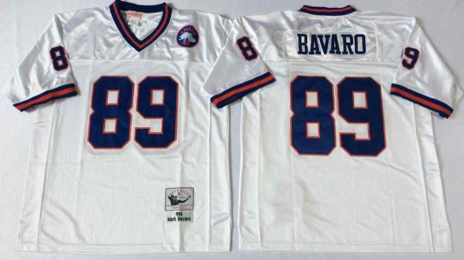 New York Giants 89 Mark Bavaro 1986 Throwback White Jersey