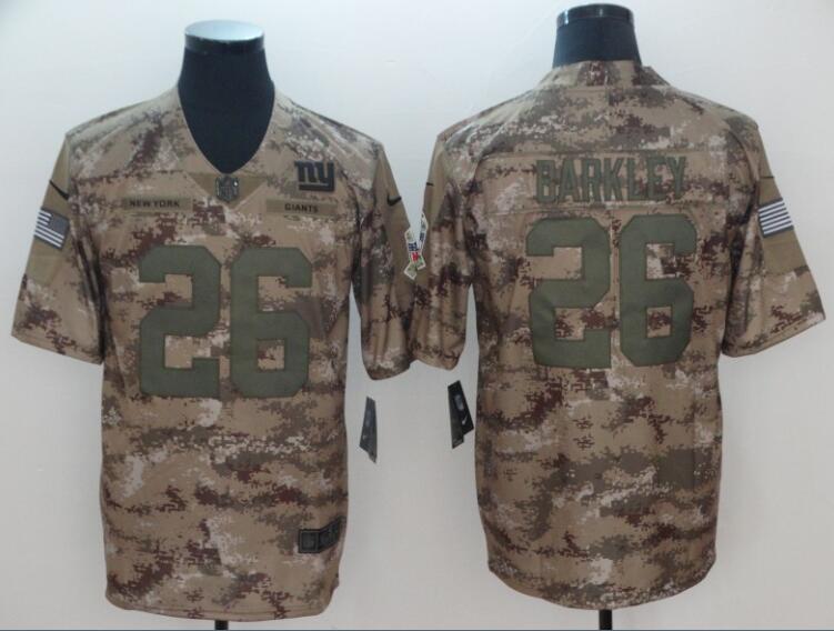 Men's New York Giants 26 Saquon Barkley Camo Salute To Service Limited Stitched NFL Jersey