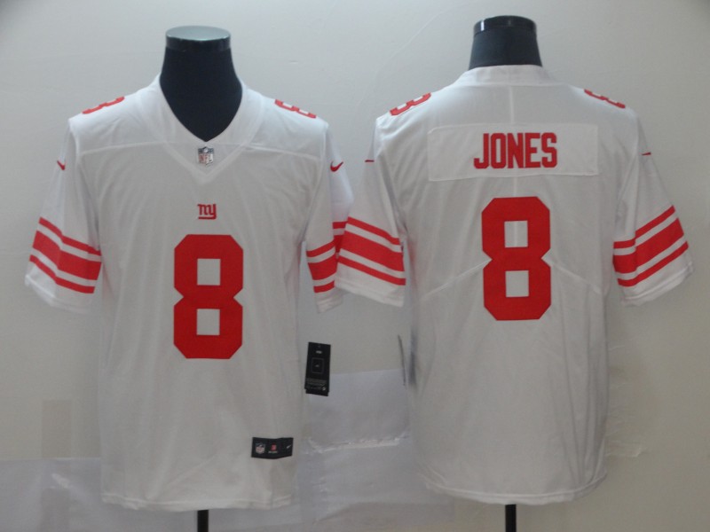 Men's New York Giants 8 Daniel Jones White Vapor Untouchable Limited Stitched NFL Jersey