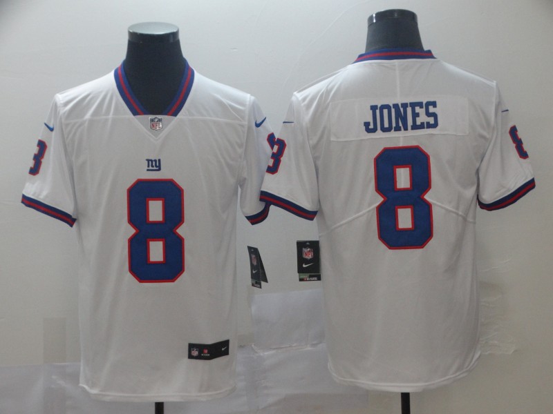 Men's New York Giants 8 Daniel Jones Color Rush Limited Stitched NFL Jersey