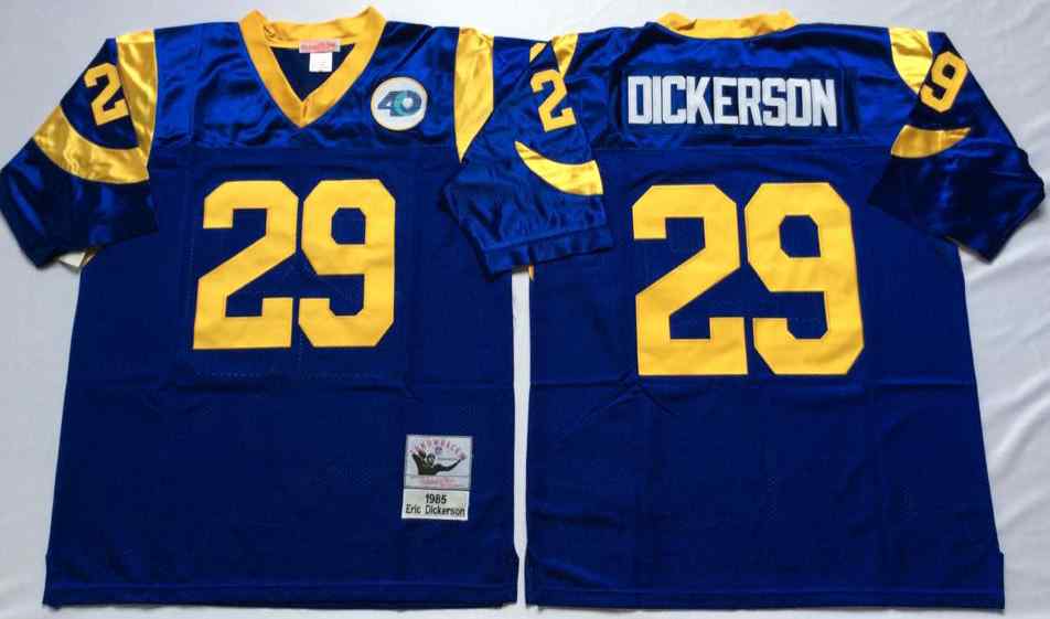 Los Angeles Rams 29 Eric Dickerson Blue Throwback Jersey