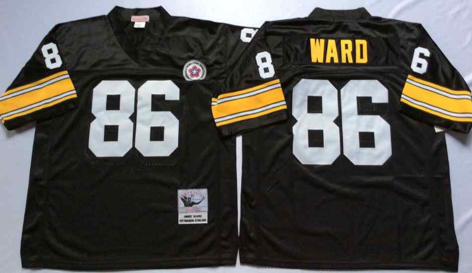 Pittsburgh Steelers 86 Hines Ward Throwback Black Jersey