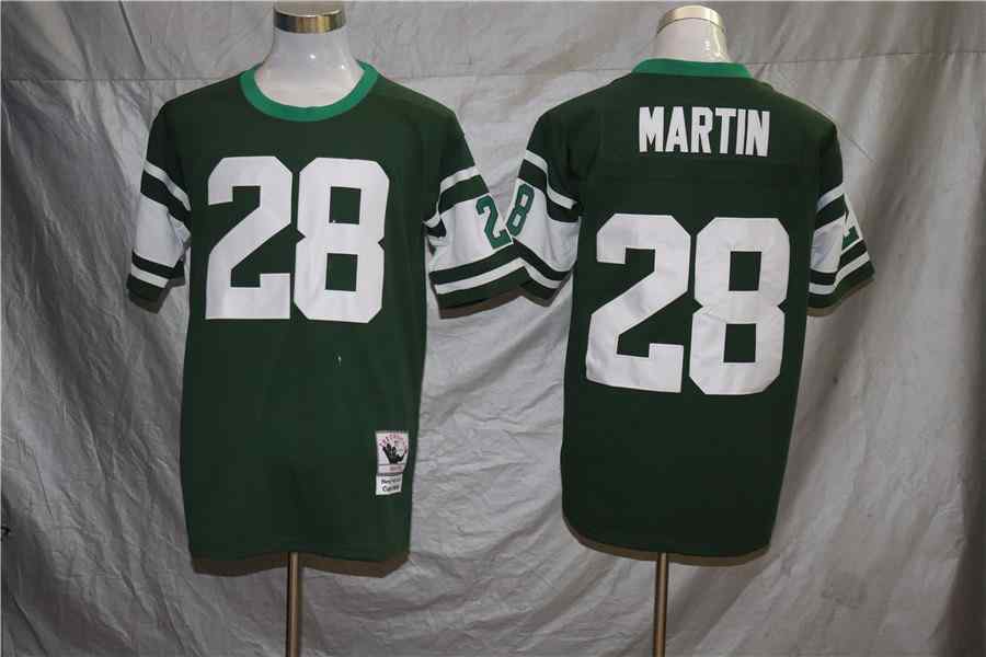 New York Jets 28 Curtis Martin Throwback Green Jersey