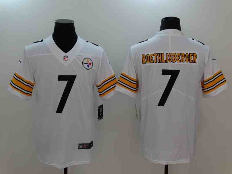 Nike Steelers 7 Ben Roethlisberger White Vapor Untouchable Player Limited Jersey