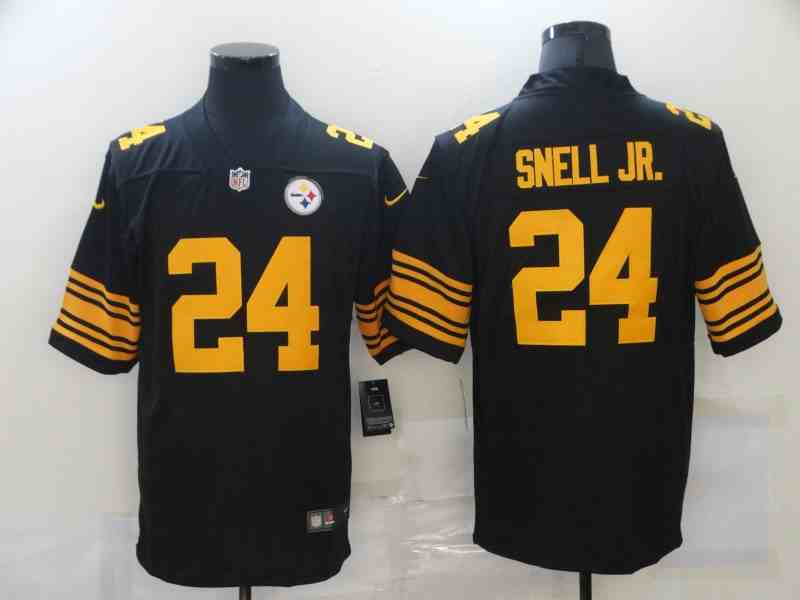 generation Nike Steelers 24 SNELL JR. Black Vapor Untouchable Limited Jersey