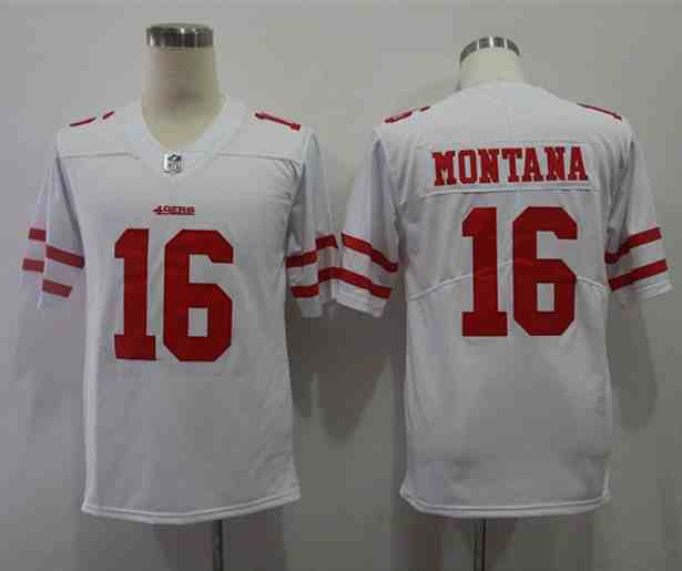 Nike 49ers 16 Joe Montana White Vapor Untouchable Limited Jersey