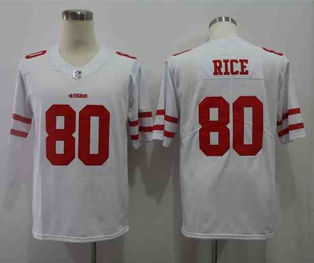 Nike 49ers 80 Jerry Rice White Color Rush Vapor Untouchable Limited Jersey