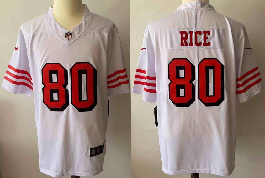 Nike 49ers 80 Jerry Rice White  Vapor Untouchable Limited Jersey