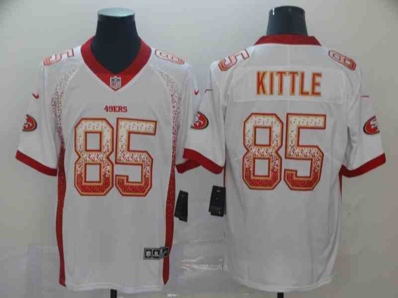 Men's San Francisco 49ers 85 George Kittle white Drift Fashion Color Rush Limited Stitched NFL Jersey