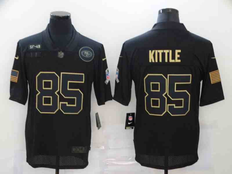 Nike 49ers 85 George Kittle Black 2020 Salute To Service Limited Jersey