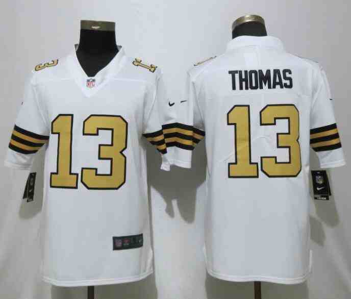 Nike Saints 13 Micheal Thomas White Color Rush Limited Jersey