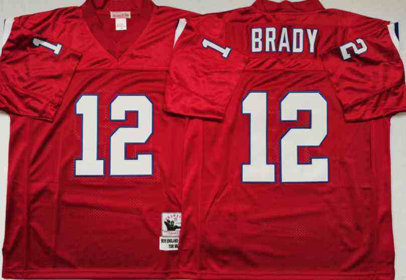 Tampa Bay Buccaneers 12 Tom Brady Throwback red Jersey
