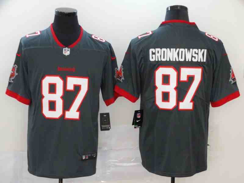 Nike Buccaneers 87 Rob Gronkowski Gray Vapor Untouchable Limited Jersey
