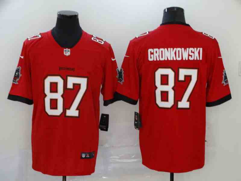 Nike Buccaneers 87 Rob Gronkowski Red Vapor Untouchable Limited Jersey