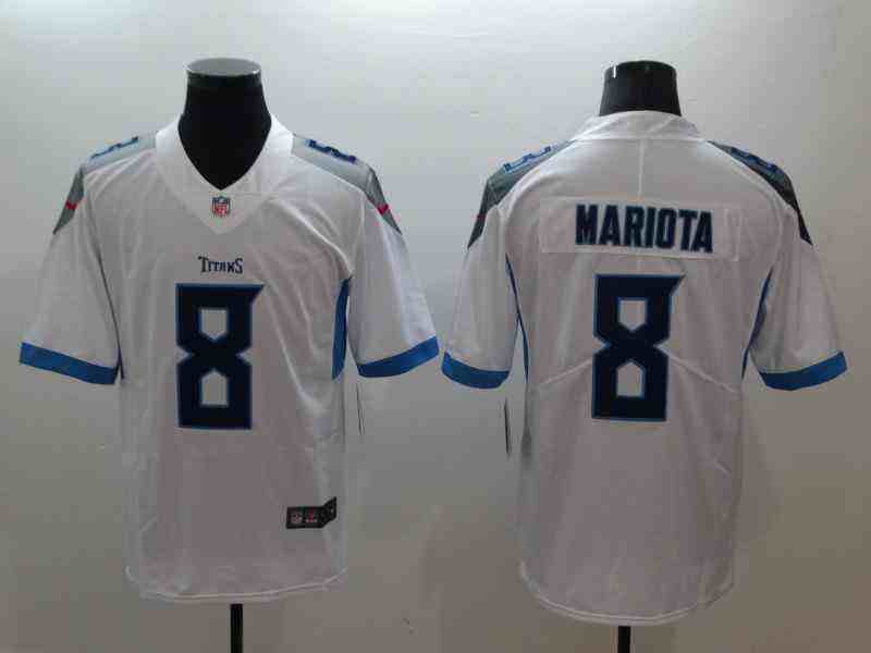 Nike Titans 8 Marcus Mariota White Vapor Untouchable Limited Jersey