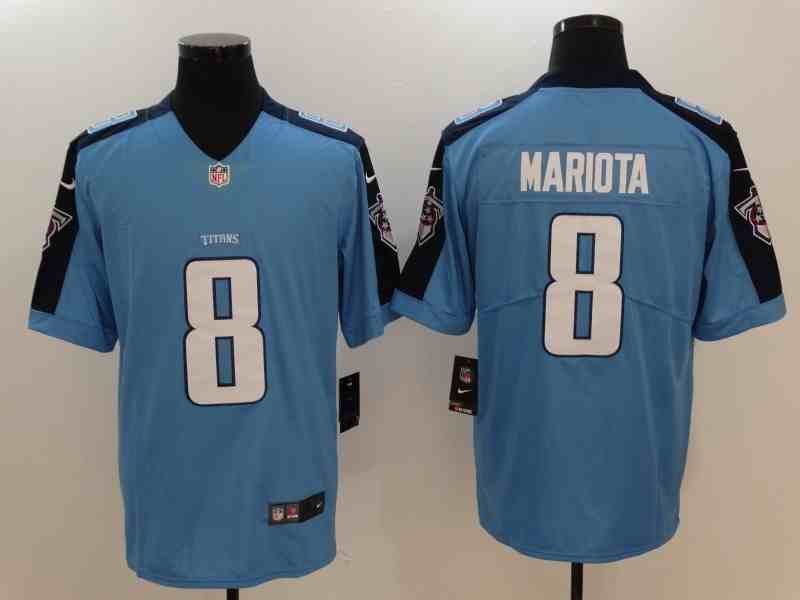 Nike Titans 8 Marcus Mariota Light Blue Vapor Untouchable Player Limited Jersey (2)