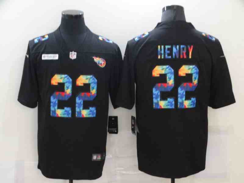Nike Titans 22 Derrick Henry Black Vapor Untouchable Fashion Limited Jersey