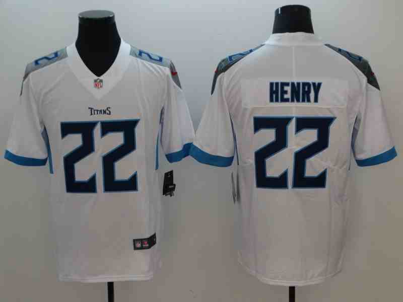 Nike Titans 22 Derrick Henry White Mens Stitched NFL Vapor Untouchable Limited Jersey