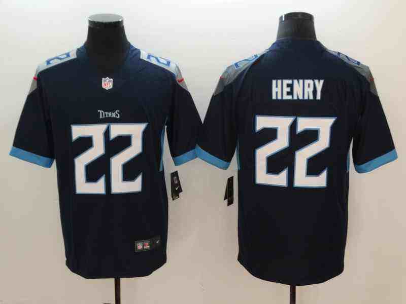 Nike Titans 22 Derrick Henry Navy Vapor Untouchable Player Limited Jersey