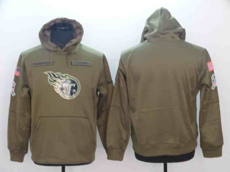 Men's Nike Olive Tennessee Titans Salute to Service Sideline Therma Performance Pullover Hoodie
