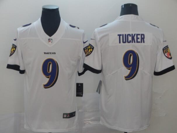 Nike Baltimore Ravens 9 Justin Tucker White Men's Stitched NFL Vapor Untouchable Limited Jersey