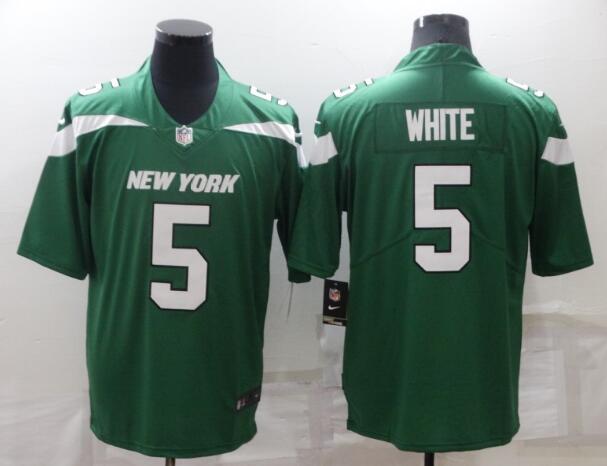 Men's New York Jets 5 Mike White Green Vapor Untouchable Limited Stitched Jersey