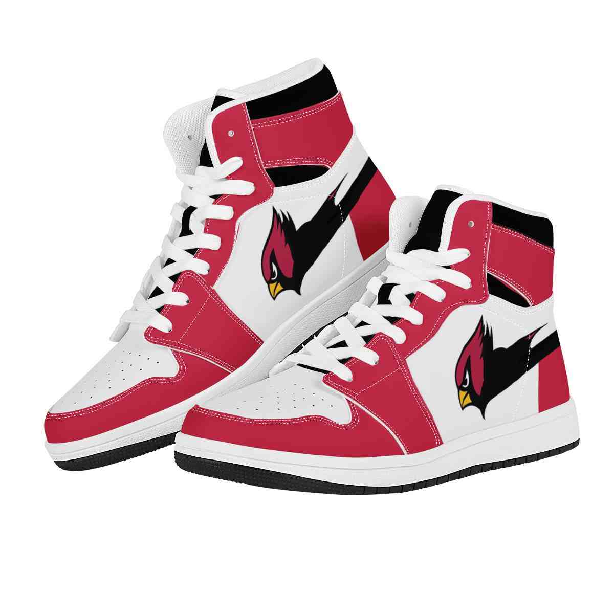 NFL Customized  shoes Arizona Cardinals High Top Leather AJ1 Sneakers 001 Customized  shoes