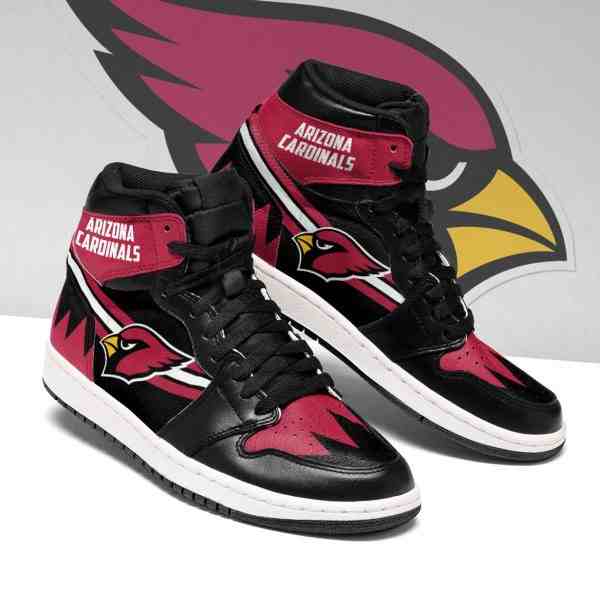 NFL Customized  shoes Arizona Cardinals High Top Leather AJ1 Sneakers 003 Customized  shoes