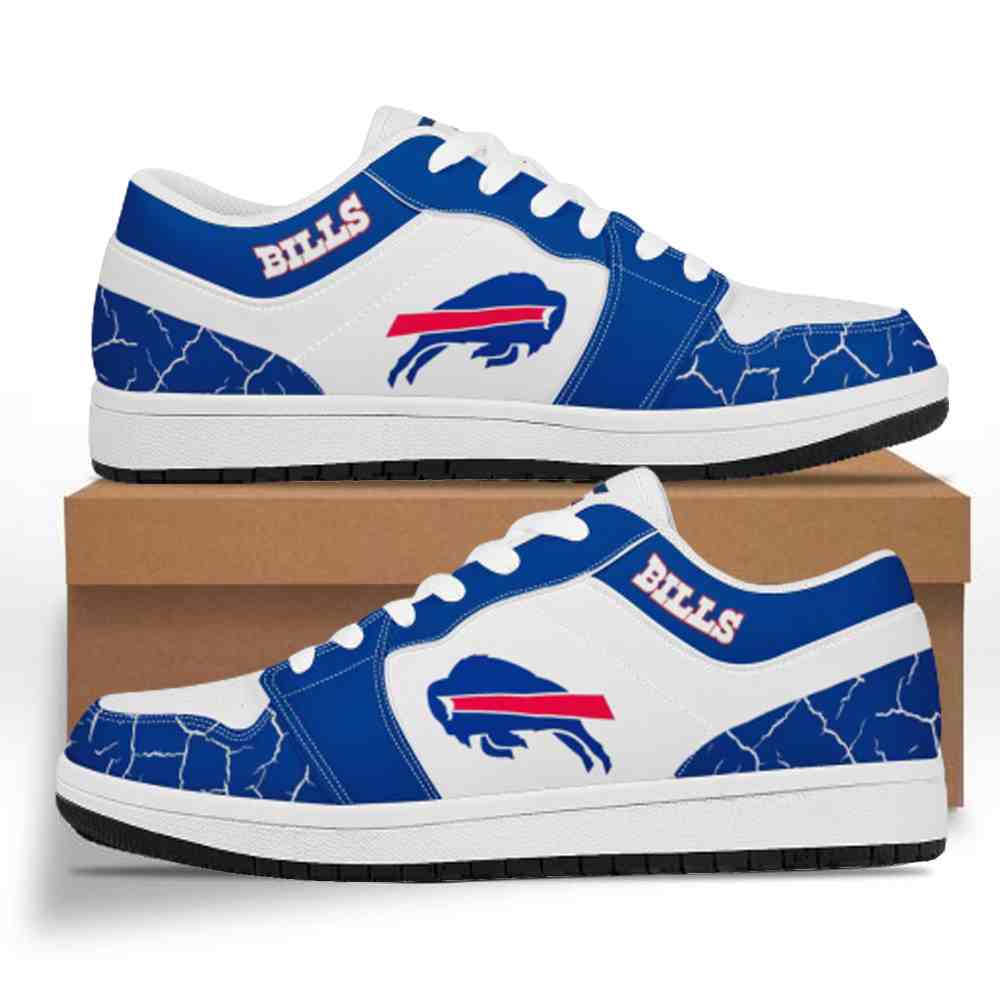 NFL Customized  shoes Buffalo Bills Low Top Leather AJ1 Sneakers 001 Customized  shoes