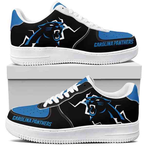 NFL Customized  shoes Carolina Panthers Air Force 1 Sneakers 001 Customized  shoes