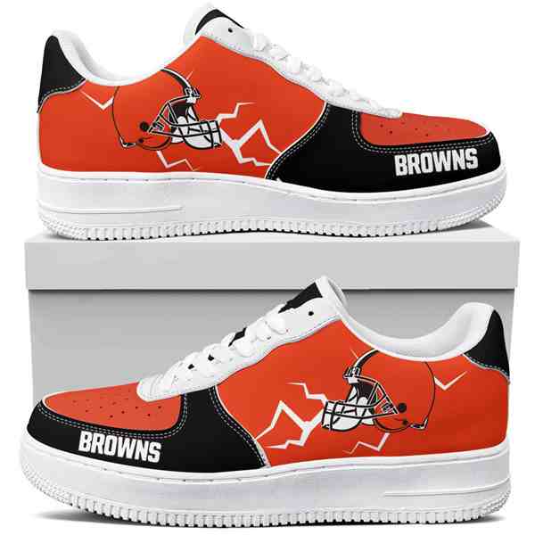 NFL Customized  shoes Cleveland Browns Air Force 1 Sneakers 001