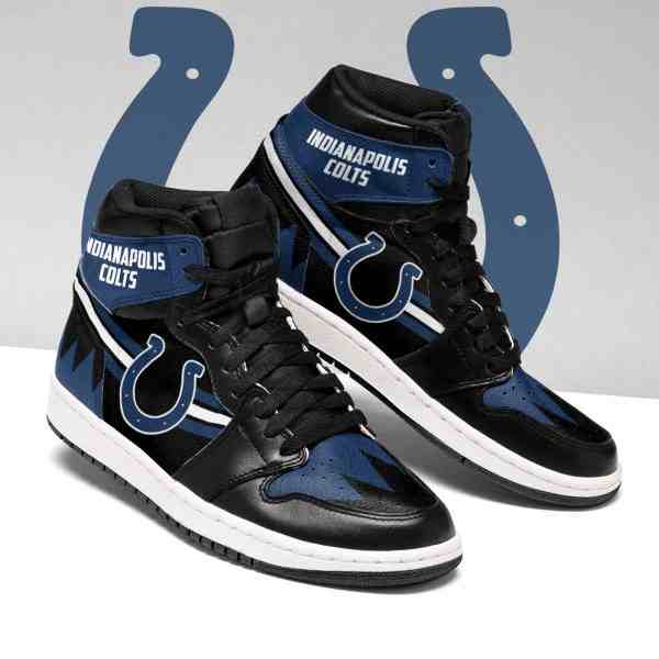 NFL Customized  shoes Indianapolis Colts High Top Leather AJ1 Sneakers 001