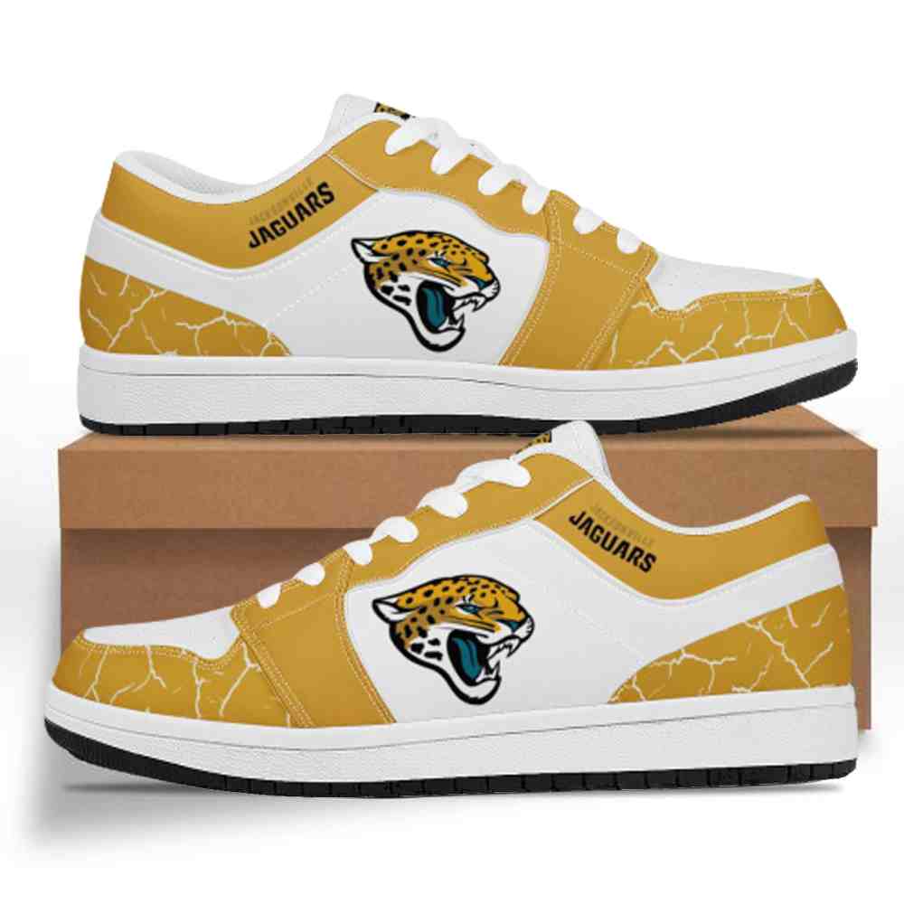 NFL Customized  shoes Jacksonville Jaguars Low Top Leather AJ1 Sneakers 001