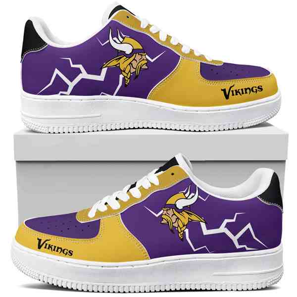 NFL Customized  shoes Minnesota Vikings Air Force 1 Sneakers 001