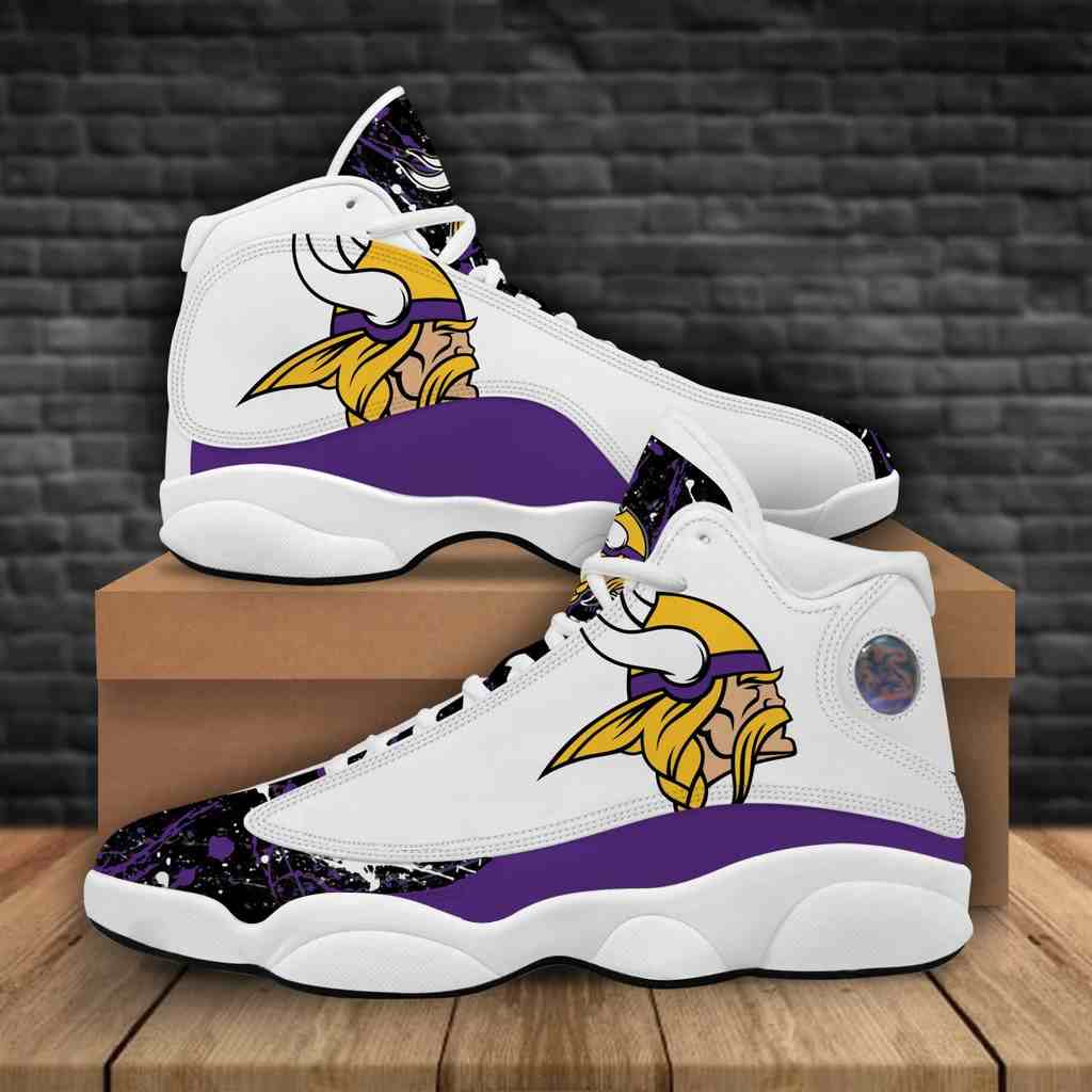 NFL Customized  shoes Minnesota Vikings Limited Edition JD13 Sneakers 001