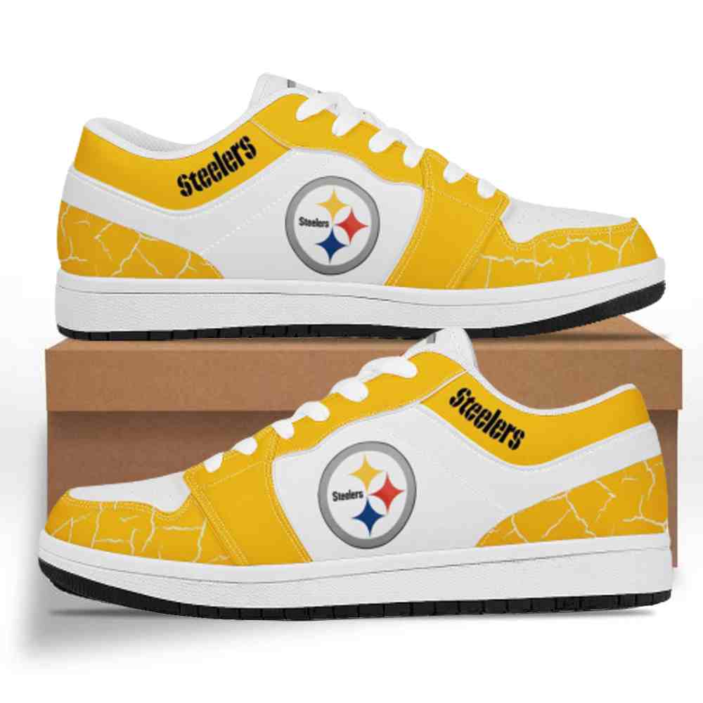 NFL Customized  shoes Pittsburgh Steelers Low Top Leather AJ1 Sneakers 001