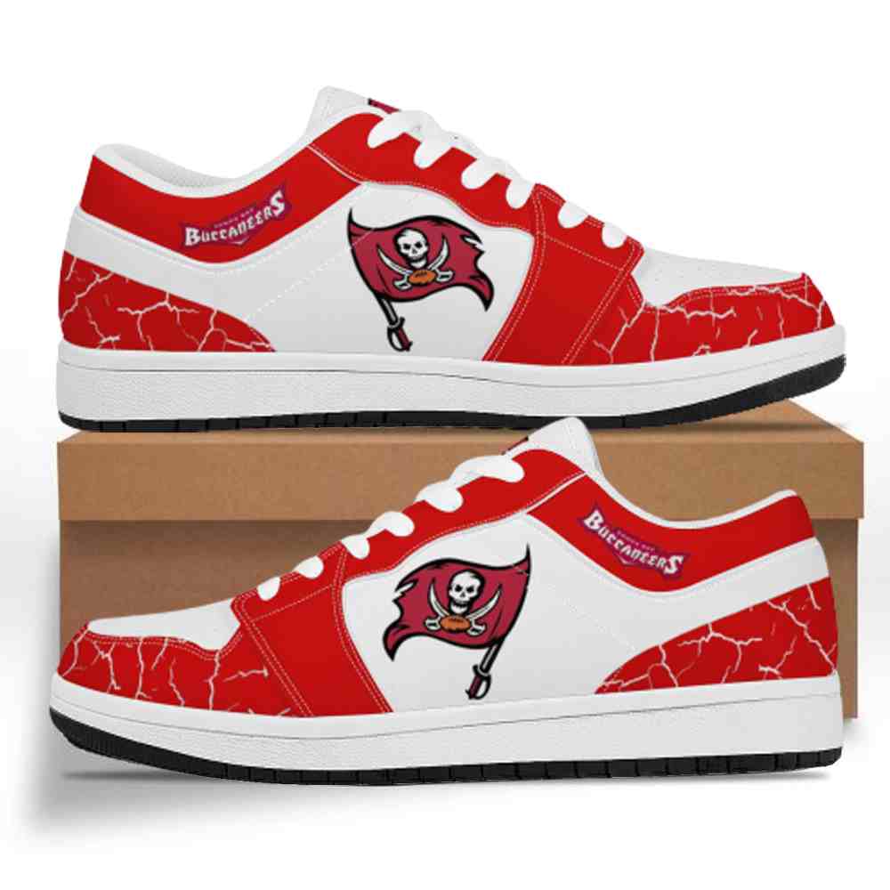 NFL Customized  shoes Tampa Bay Buccaneers Low Top Leather AJ1 Sneakers 001