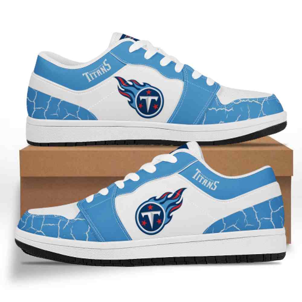 NFL Customized  shoes Tennessee Titans Low Top Leather AJ1 Sneakers 001