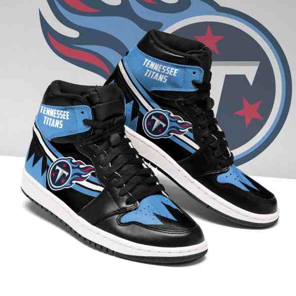 NFL Customized  shoes Tennessee Titans High Top Leather AJ1 Sneakers 001
