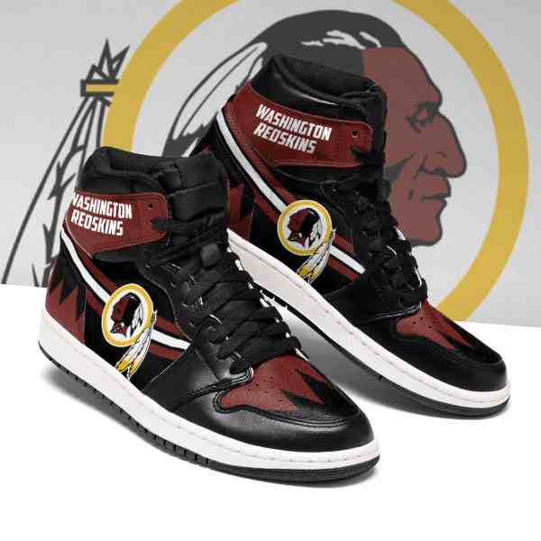 NFL Customized  shoes Washington Football Team High Top Leather AJ1 Sneakers 001