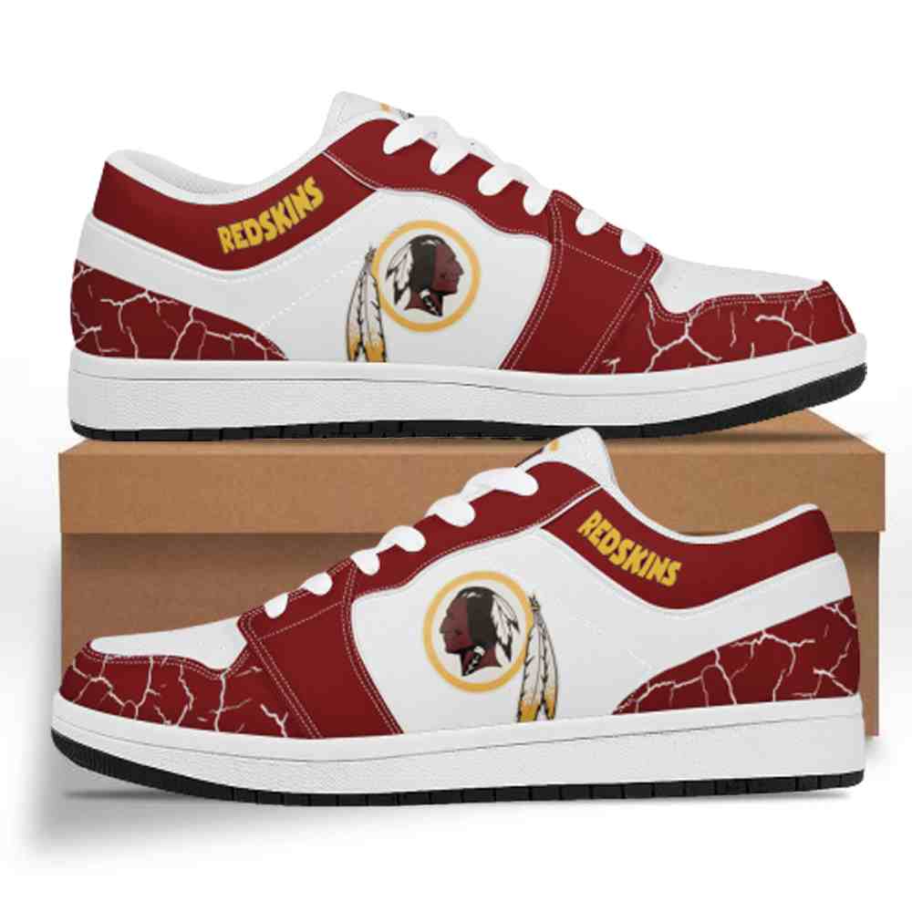 NFL Customized  shoes Washington Football Team Low Top Leather AJ1 Sneakers 001
