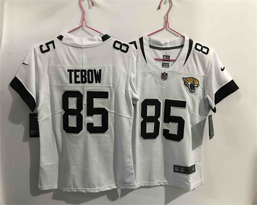 Women Nike Jaguars 85 Tim Tebow White 2021 NFL Draft Vapor Untouchable Limited Jersey
