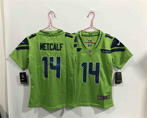 Women Nike Seahawks 14 D.K. Metcalf Green Vapor Untouchable Limited Jersey