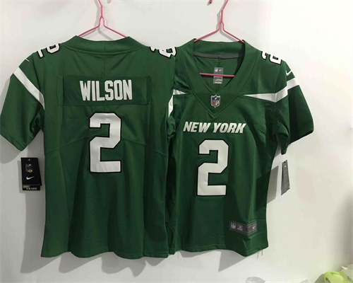 Women Nike Jets 2 Zach Wilson Green 2021 NFL Draft Vapor Untouchable Limited Jersey