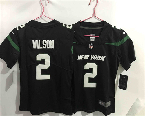 Women Nike Jets 2 Zach Wilson Black 2021 NFL Draft Vapor Untouchable Limited Jersey